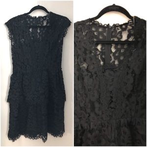 Black lace dress from Anthropologie